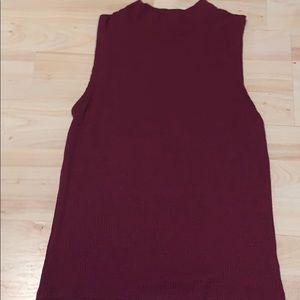 super soft mock neck sleeve less